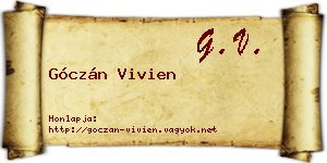 Góczán Vivien névjegykártya